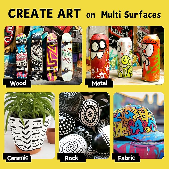 3 Jumbo Permanent Markers Coffee Colors, 15mm Thick Wide Tip, Large Acrylic Paint Markers for Rock Painting, Poster, Graffiti, Stone, Ceramic, Glass, Wood, Canvas