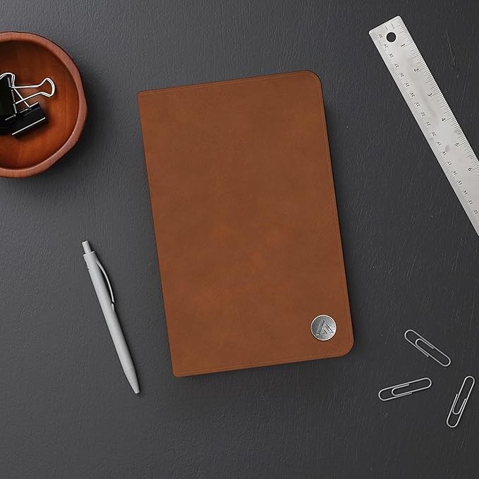 Blue Sky ASMBLD 2026 Weekly and Monthly Planner Calendar, January 2026 - December 2026, 5" x 8", Faux Leather Cover, Durable Twin Wire Binding, Storage Pocket, Laminated Tabs, Refillable, Pen Loop, Tan