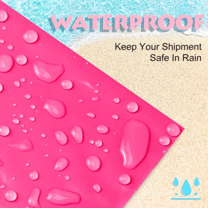 UCGOU Poly Mailers 19x24 Inch Hot Pink 100 Pack Extra Large Shipping Bags Strong Thick Mailing Envelopes Self Seal Adhesive Waterproof and Tear Proof Boutique Postal for Clothing Quilt and More