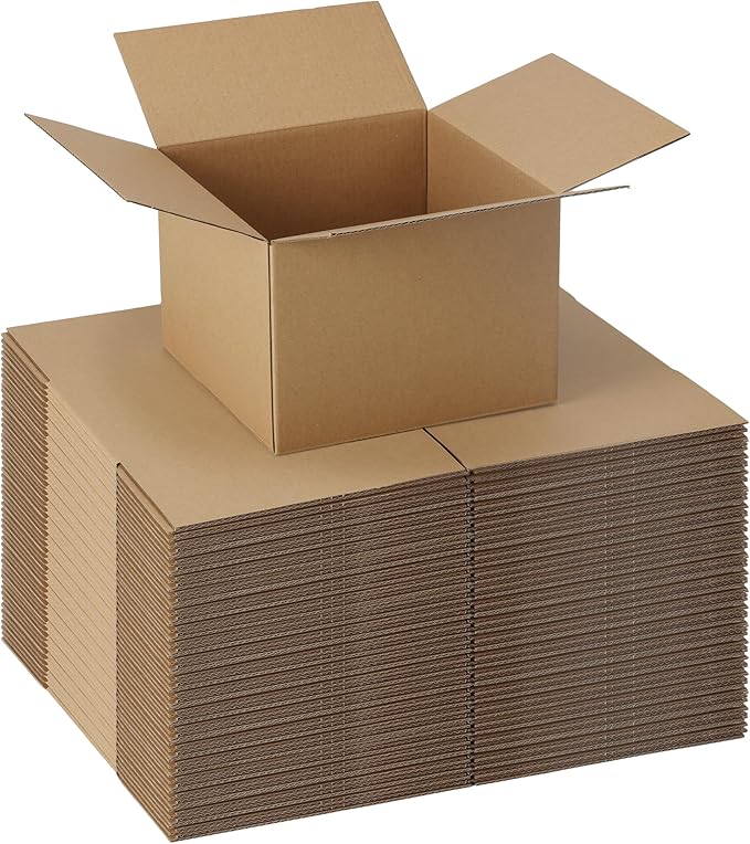 CRUGLA 40 Packs 7x7x5 Shipping Boxes for Small Business, Corrugated Cardboard Boxes Bulk for Shipping Packing Mailing