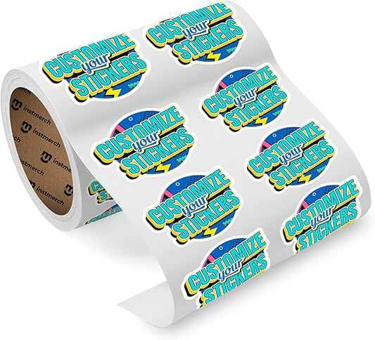 Custom Labels — Personalized Custom Stickers for Business Logo — Customized Sticker Roll Custom (Die-Cut)