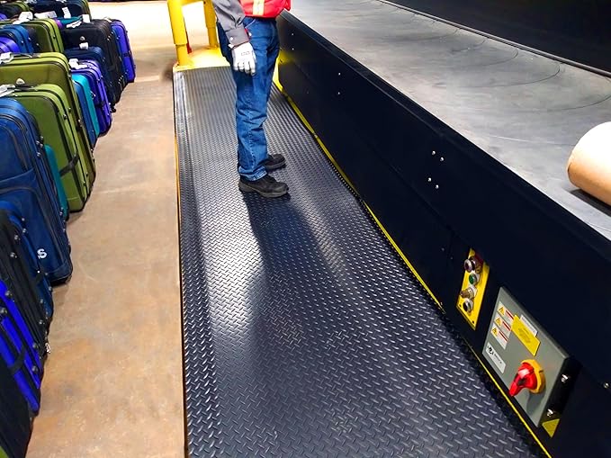 Rhino Mats, American Classic Diamond Anti-Fatigue Mats, Industrial Ergonomic Comfort Standing Mat for Work, Home, Garage, Office, Kitchen or Anywhere (Black 1" Thick, 2 FT. x 5 FT.)