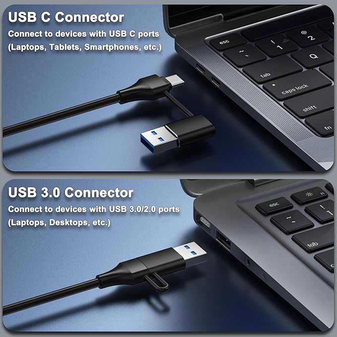 Powered 10-Port USB 3.0 Hub, USB C to 10 Ports USB Data Hub Splitter with Individual LED On/Off Switche, 3.3FT Cable, 12V/3A Power Adapter, for Laptop MacBook Pro/Air PC (Aluminum Gary)