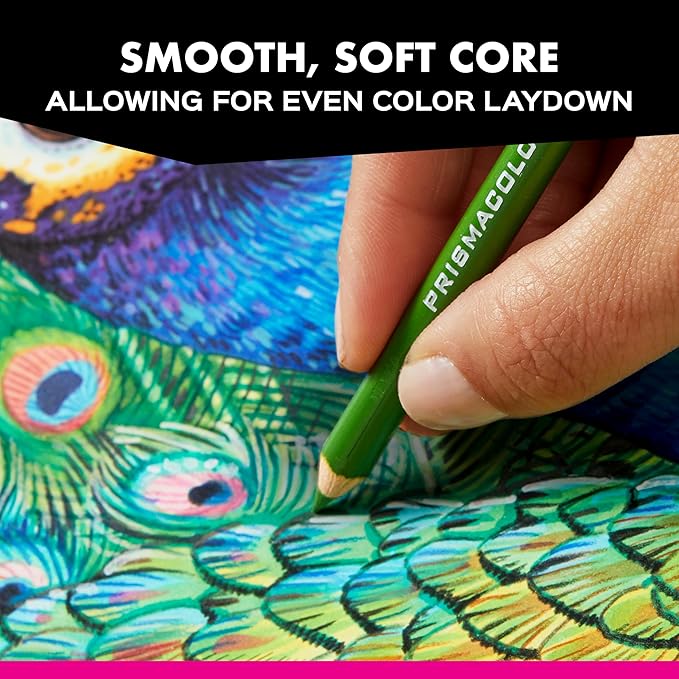 Prismacolor Premier Colored Pencils, Soft Core, Assorted Colors, 48 Count - Durable, Vibrant, Ultra-Smooth, Adult Coloring, Drawing, Sketching, Arts & Crafts