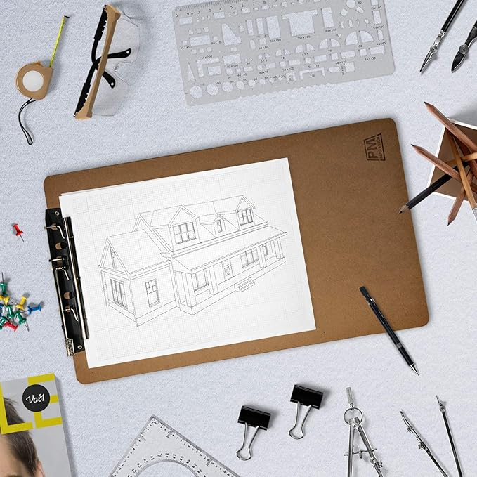 Paper Merlin Ledger Clipboards 19'' x 11'' - MDF 11x17 Clipboard with Large Clip Extra Writing Space for Your Paper (3 Pack)