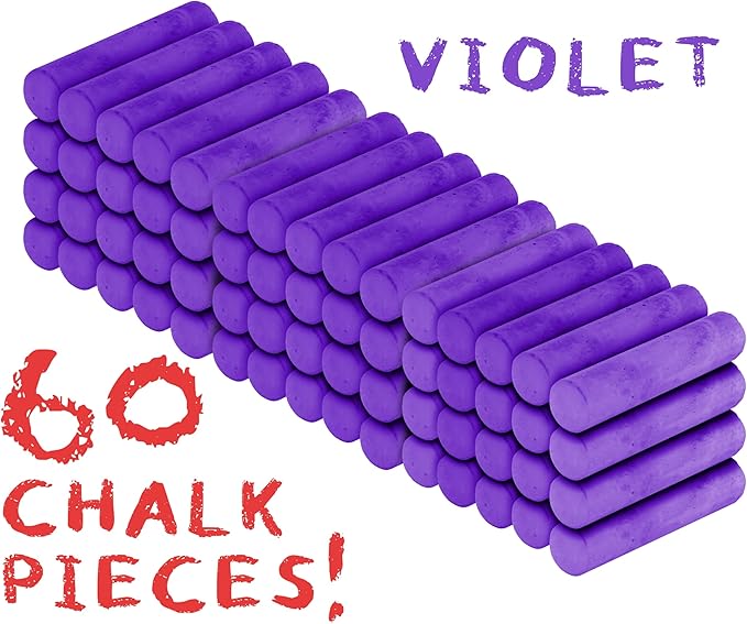 Kid Made Modern 60 Count Pack of Sidewalk Chalk – Violet