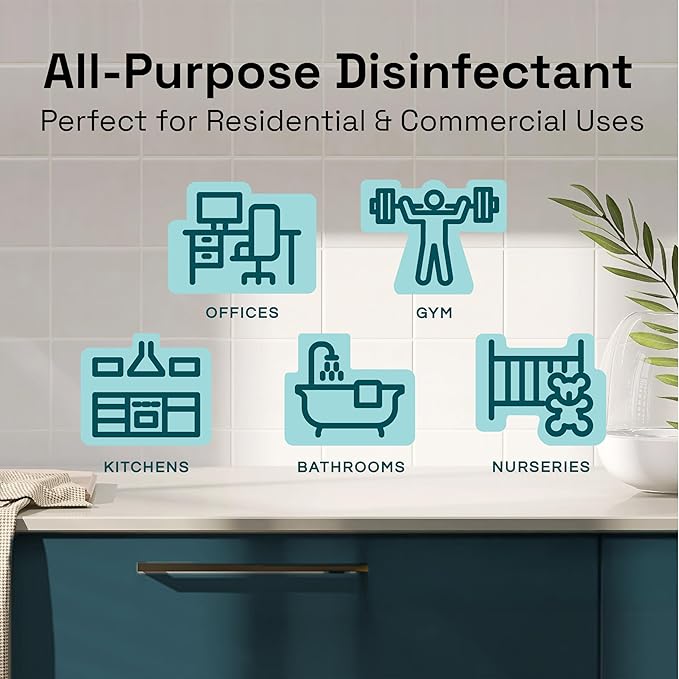 Clean Republic Multi-Purpose Disinfectant Cleaner, 1 Gallon Bottle, 4-Pack