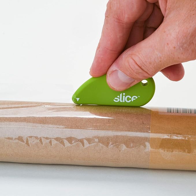 Slice Micro Safety Cutter, Safe Ceramic Box Cutter Lasting 11x Longer than Metal, Keychain Box Opener, 12 Pack