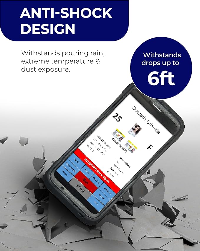 ID Scanner - Drivers License and Passport Scanner and Reader - Age Verification and Customer Management - Quantum Edge V3 Includes Handheld Scanner, Outer Carry Case, & Accessories