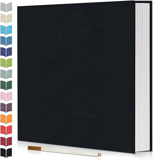 Photo Album Self Adhesive Scrapbook,60 Pages Large Photo Book for 4x6,5x7,8x10 Pictures,DIY Album for Baby Wedding Family Travel Birthday,with Metallic Pen and Scraper