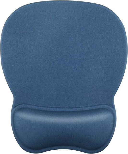 MROCO Ergonomic Mouse Pad with Gel Wrist Rest, Comfortable Mousepad with Smooth Wrist Support Surface and Non-Slip PU Base for Pain Relief, Computer, Laptop, Office & Home, 9.4 x 8.1 in, Navy Blue