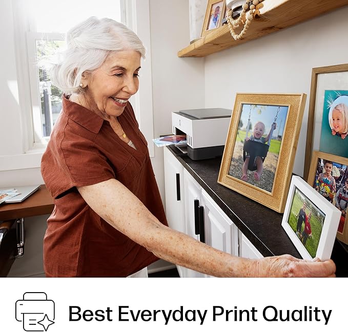 HP Smart Tank 6001 Wireless All-in-One Ink Tank Printer, Scanner, Copier with 2 years of ink included, Best-for-home, Cartridge-free Refillable, AI-enabled (2H0B9A)