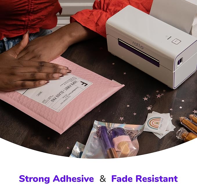 Rollo Direct Thermal Shipping Labels - 500 4x6 Thermal Label Roll - Perforated and Strong Adhesive (Commercial Grade)