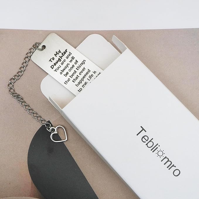 Daughter Birthday Gifts to My Daughter Christmas Bookmark Gifts for Her Inspirational 16th 18th 21st Birthday Gifts for Teen Girls Stepdaughter Back to School Graduation Stocking Stuffers