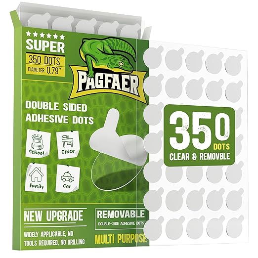 350Pcs Mounting Putty, 0.79" Sticky Putty Tack, Adhesive Dots for Balloons, Crafts - Residue Free Double Sided Tape Heavy Duty, Waterproof No Damage Tack Putty for Indoor Decorations