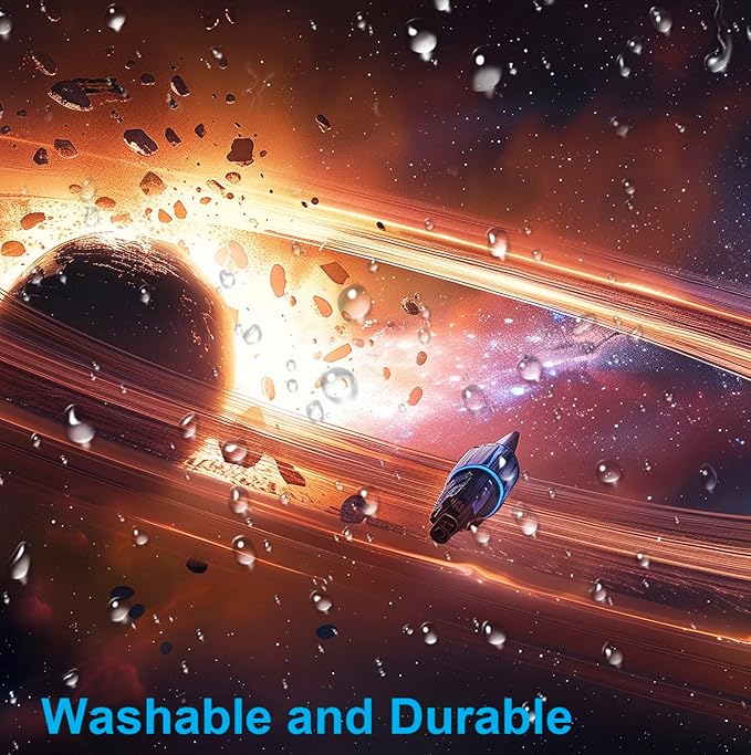 Personalized Galaxy Starry Sky Nebula Customized Computer Keyboard Office Desk Pad, Cute Space Planet Full Table Extended Mouse Pad 35.4 x 15.7 Inches