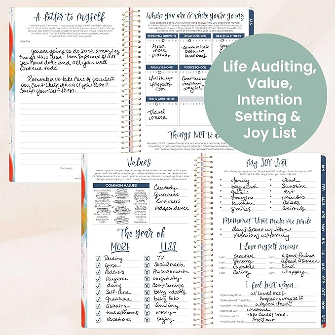 bloom daily planners 2026 Planner (January - December) Calendar Year Organizer - 5.5” x 8.25” - Weekly & Monthly Agenda Book with Stickers & Bookmark - Brilliant Brushstrokes