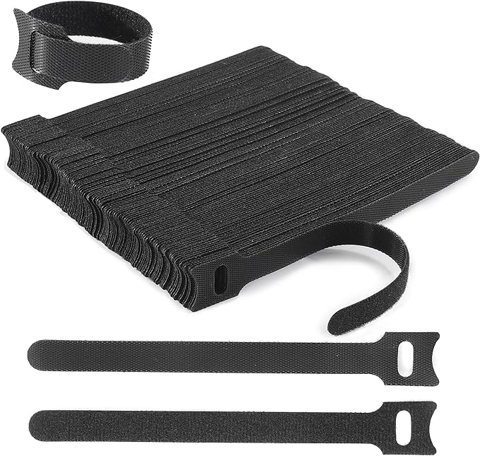 Reusable Cable Ties, 126 PCS 6 Inches Adjustable Cord Straps Wire Organizer Cord Wrap and Hook Loop Cable Management