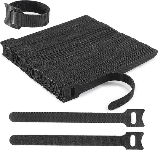 Reusable Cable Ties, 126 PCS 6 Inches Adjustable Cord Straps Wire Organizer Cord Wrap and Hook Loop Cable Management