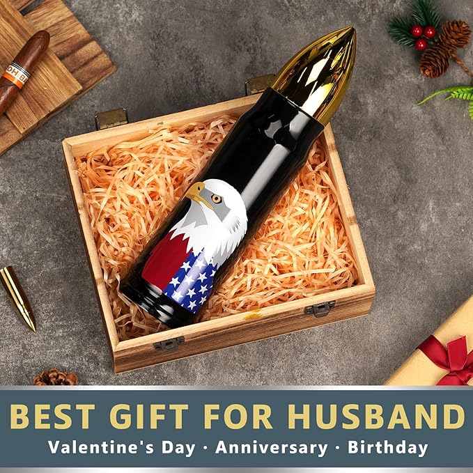 Gifts for Men Him, Cool Gifts 17 oz Bullet Tumbler, White Elephant Gift for Adults Funny, 17 oz Tumbler Presents, Stocking Stuffers for Adults Mens Christmas Xmas Gift