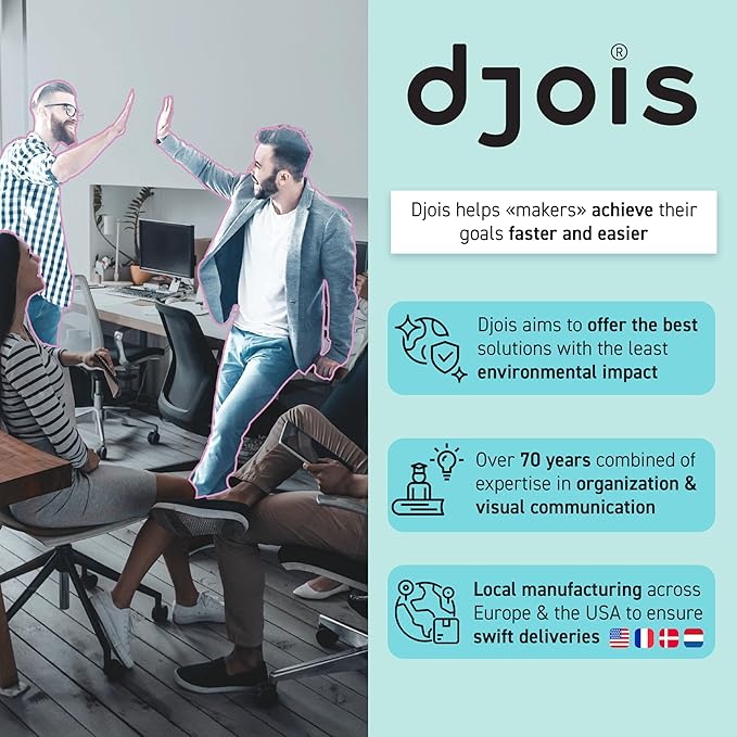 DJOIS by Tarifold - Wall Mount Reference & Display System - Durable Steel Wire Frames- 5 Double-Sided Pockets - 10 Sheet Capacity - Made in France