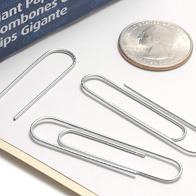 Officemate 3-Pack 99915 Giant Non-Skid Gem Paper Clips (99935)