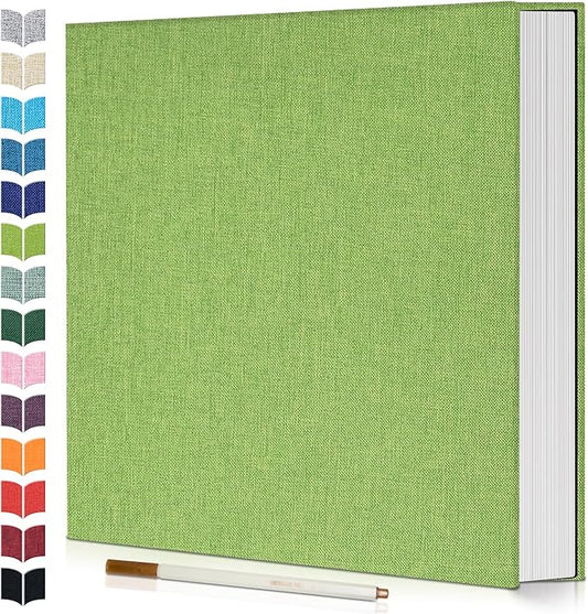 Photo Album Self Adhesive Scrapbook,120 Pages Large Photo Book for 4x6,5x7,8x10 Pictures,DIY Album for Baby Wedding Family Travel Birthday,with Metallic Pen and Scraper