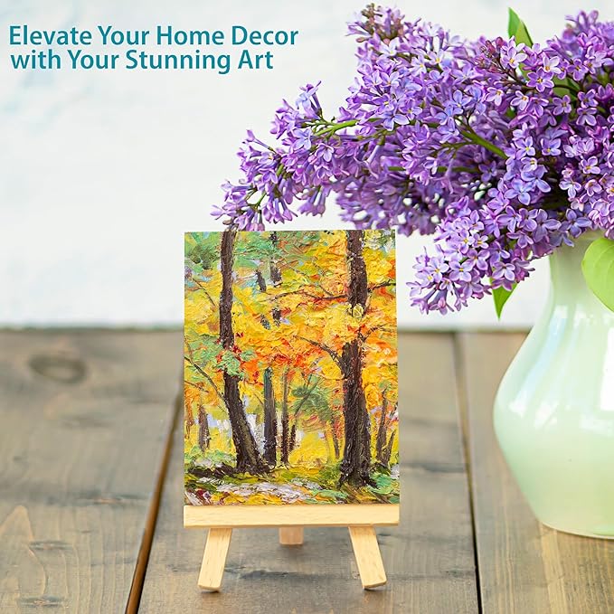 KEFF Canvas Boards for Painting - 3x5 2-Pack Bulk Canvas Pack, 100% Cotton Triple Primed Small Canvases for Painting Supplies, Acrylic, Oil, Watercolor & Tempera