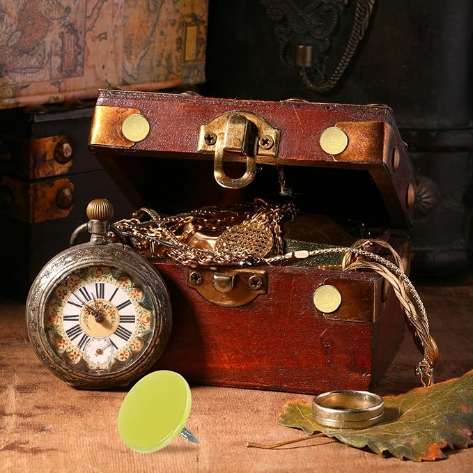 uxcell 120Pcs Push Pins, 11mmx10mm Round Flat Head Decorative Thumb Tacks Upholstery Tacks for Cork Board Office Wall Hangings, Light Yellow