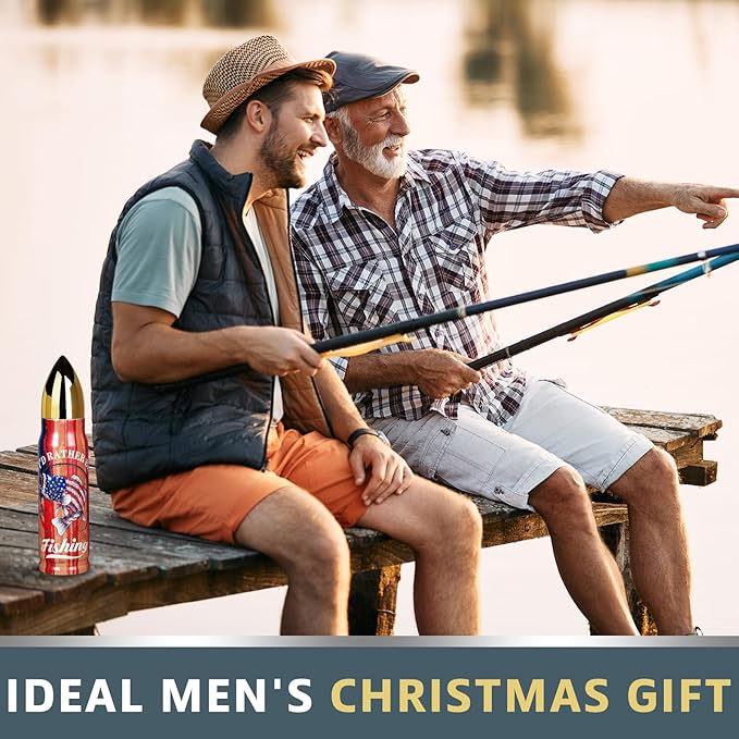 Fishing Gifts for Men Dad - Stocking Stuffers for Adults Mens Gifts Ideas - 17 oz Cool Tumbler Presents - White Elephant Gift for Dads Who Have Everything - Dad Gift Christmas -Stocking Stuffers 2025
