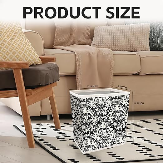 4.5 Gallon Bamboo Basket, Cute Toilet Paper Storage, Decorative Magazine Basket, Holder, Organizer, for Pantry, Office, Bedroom, Bathroom, Dorm, Living Room, Cabinet, Kitchen