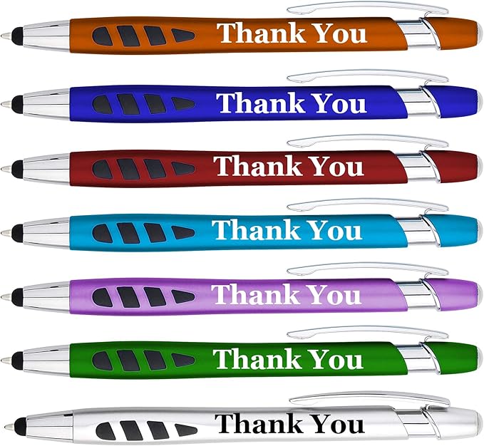 Personalized with Your Custom Logo or Text Pens-300 Pack Bulk-for Businesses, Parties, and Events, 2 in 1 Capacitive Stylus & Ballpoint Pen Compatible with Most Touchscreen Devices, Purple