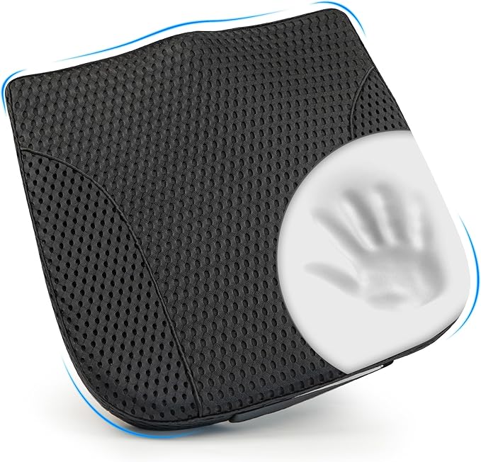 Car Seat Cushion, Comfortable Memory Foam Seat Pillow for Driving, Sciatica-Back Pain Relief, Cushion for Car-Truck, Office, Wheelchair - Mesh Black