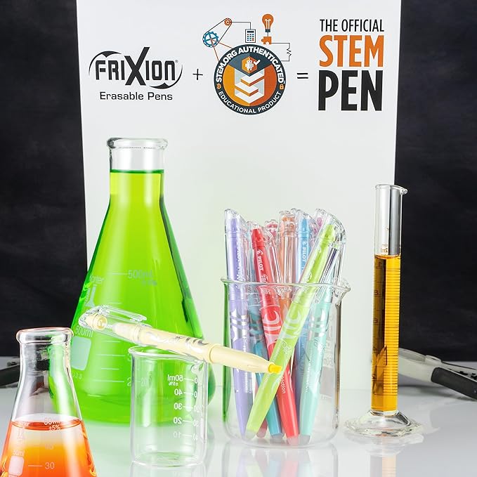 Pilot, FriXion Light Pastel Erasable Highlighters, Chisel Tip, Pack of 5, Pastel Blue, Pink, Yellow, Green & Purple