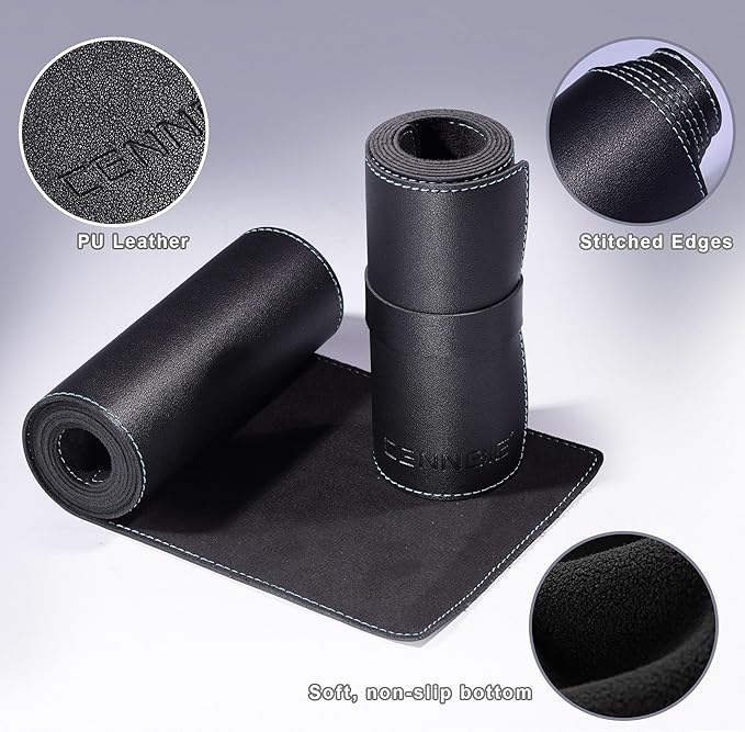 CENNBIE Console Table Leather Cover - 78.8 x 5.9 Inches Sofa Table Narrow Long Mat - TV/Media/Gaming/Center Console Table Protector Pad for Narrow Side Table, Sideboard, Entryway Table (Black)