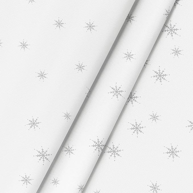 Horaldaily Christmas Tablecloth 60×60 Inch Round, Deers Snowman Trees White Washable Table Cover for Party Picnic Dinner Decor