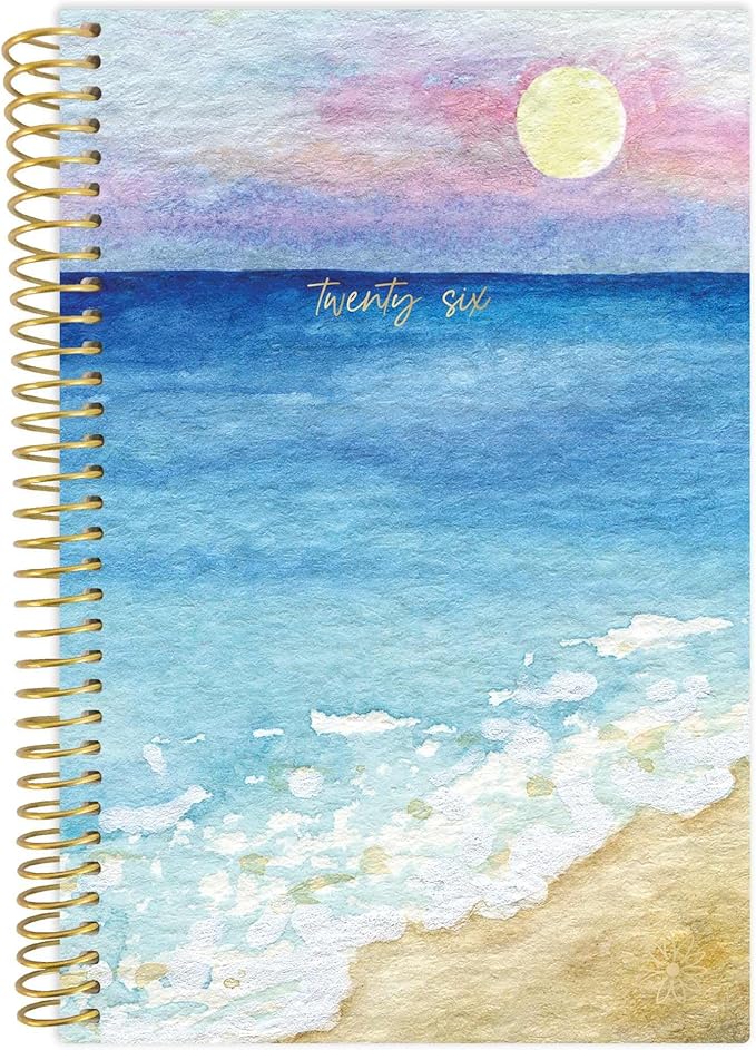bloom daily planners 2026 Pocket Planner - 4” x 6” - (January 2026 - December 2026) - MINI Weekly/Monthly Agenda Organizer & Calendar Book - Coastal Calm