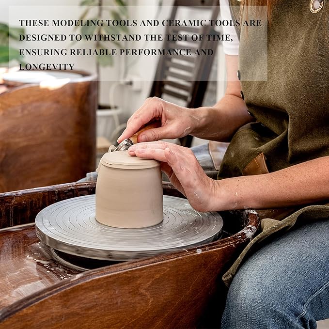 Clay Tools, 19 PCS Pottery Tools, Sculpting Tool for Pottery for Ceramic Craft, Carving, Drawing, Shaping