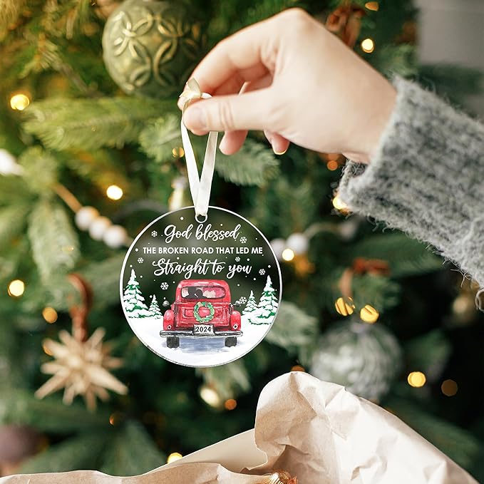 Couple Ornament - Couple Gifts - Gifts for Girlfriend, Boyfriend, Wife, Husband - Anniversary Ornaments for Him, Her - Acrylic Ornament 2024