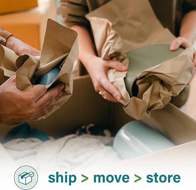 Elementree Brown Packing Paper Sheets for Moving & Shipping - 1500 Count (1375 Feet) - 14.5" x 11" Sheet Size - Sustainable Void Fill Packaging Made in the USA - Kraft Paper Thickness (00919)