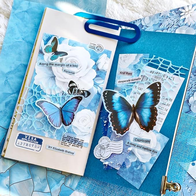 90 Sheets Scrapbook Paper with Mesh Fabric,6 Pack Aesthetic Assorted Paper for Scrapbooking, Scrapbook Supplies DIY Crafts and Card Making,7.1x5.1 Inch