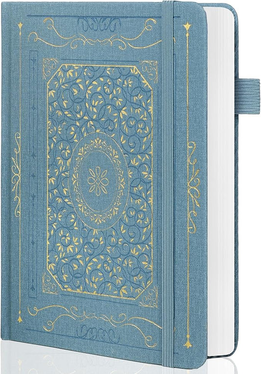 TIEFOSSI Dotted Notebook, 160gsm Thick Paper, Hardcover Dot Grid Journals for Women Men, 192 pages, for Travel, School and Office Use