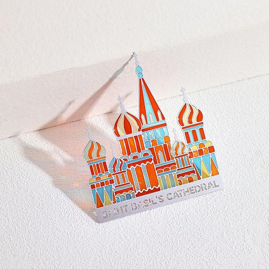 Metal Bookmarks with Transparent Design - Saint Basil's Cathedral Book Mark for Readers, Aesthetic Book Markers for Kids, Teens, Teachers, Students, Gifts for Book Lovers, Writers, Reading Women & Men