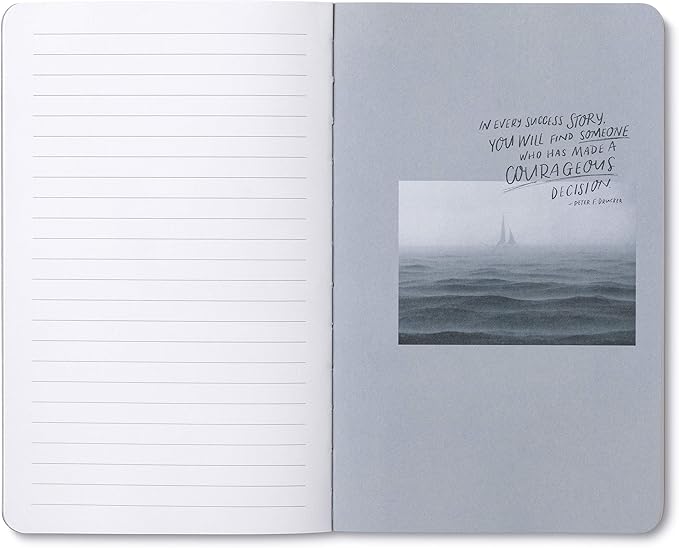 Compendium Softcover Journal - All serious daring starts from within. – A Write Now Journal with 128 Lined Pages, 5″W x 8″H