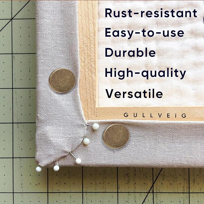 Gullveig Bronze Push Pins - 100 Piece Set in Elegant Metallic Finish - Durable Metal Thumb Tacks, Reusable Paper Box - Perfect for Home, Office, and DIY Projects - Ф11mm x 17mm