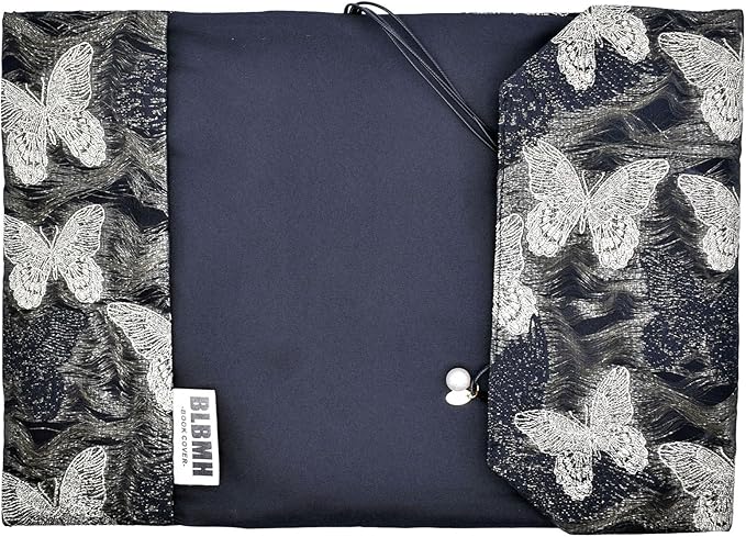 BLBMH Book Covers for Paperbacks Book Cover for Privacy Fit for 5.5x8.5 inch Adjustable Book Sleeve Cover for Diary Books Fabric Softcover Protector for Notebook - Butterfly B 8.5in