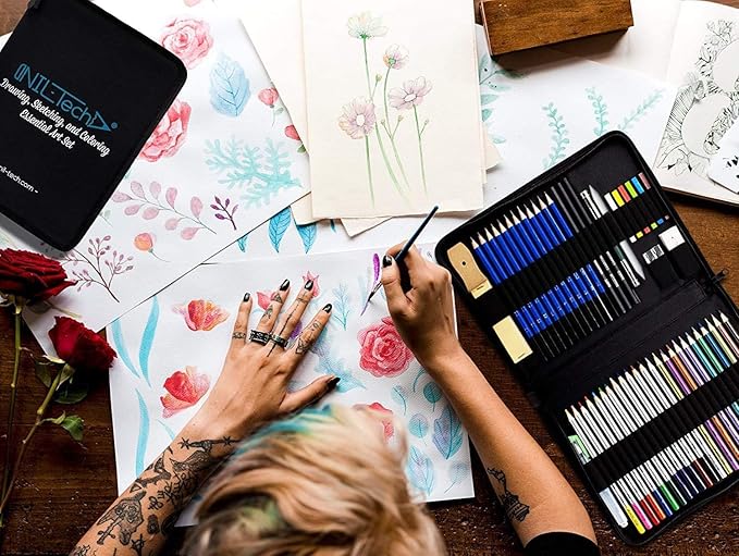 Drawing Art Supplies – 55pc Colored Pencils For Kids, Teens, And Adults Includes Charcoal, Graphite, Sketch Pencils Digital Ebook Library Of Drawing Tutorials And Sketch book