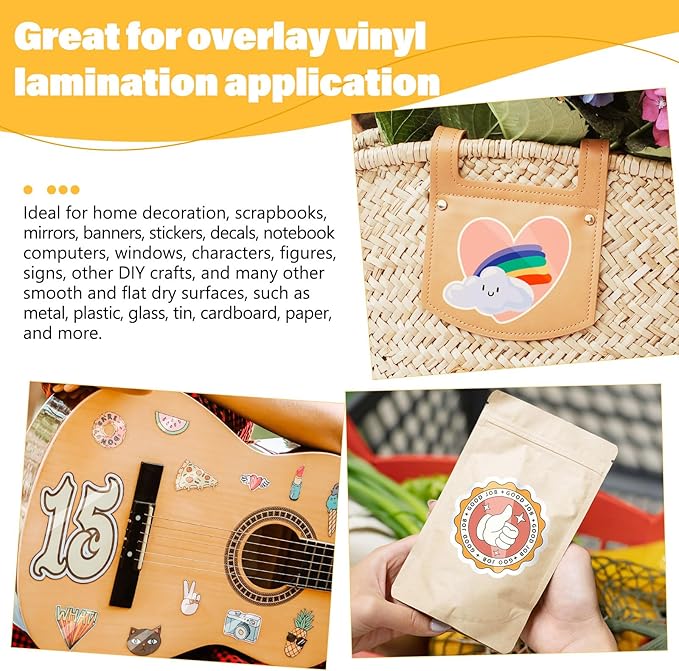 TECKWRAP Laminating Sheets Clear Laminate Sheets Sticker Paper for Inkjet Printer Clear Vinyl for Printable Vinyl Sticker Paper Photo Paper 8.26" x 11.69" A4 28 Sheets, Glossy