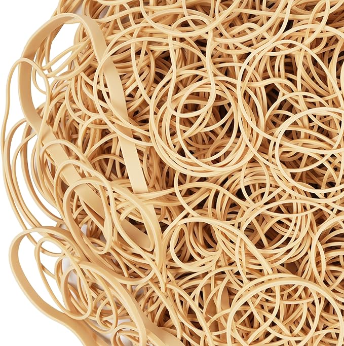HAIDIBAO-Rubber Bands Assorted Sizes Beige Elastic Bands for Office Supplies 0.5lbs Size16,Size#18,Size #33,Size(4-4/5" x 1/6"),Size#69 Rubber Band