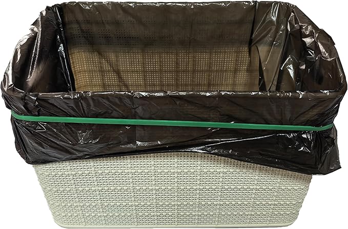 AMUU Rubber Bands Large Flat Fold Length12inch 40 Pieces Fits 8-33 Gallon Trash Cans Green Heavy Duty Elastic Rubber Bands for File folders Office Home Supplies